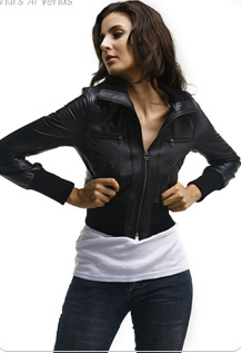 Korean Women's Hot Short Europe genuine sheepskin jacket(112)